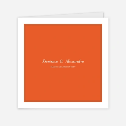 Faire-part mariage Carré chic