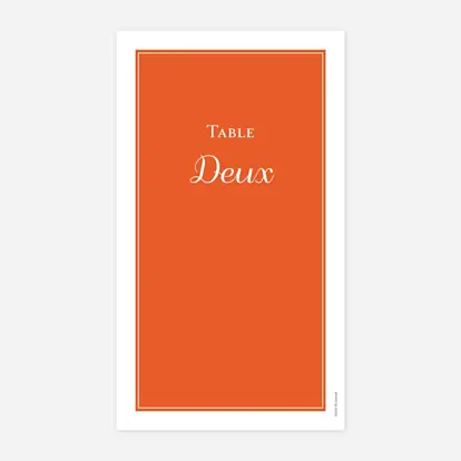 Marque-table mariage Carré chic