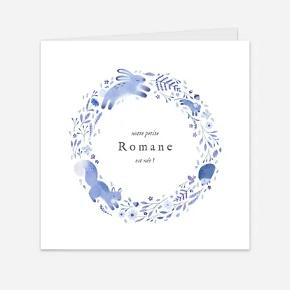 Faire-part naissance Comptine des animaux