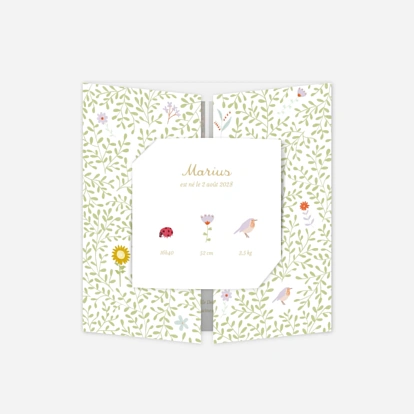 Faire-part naissance Le cottage des animaux