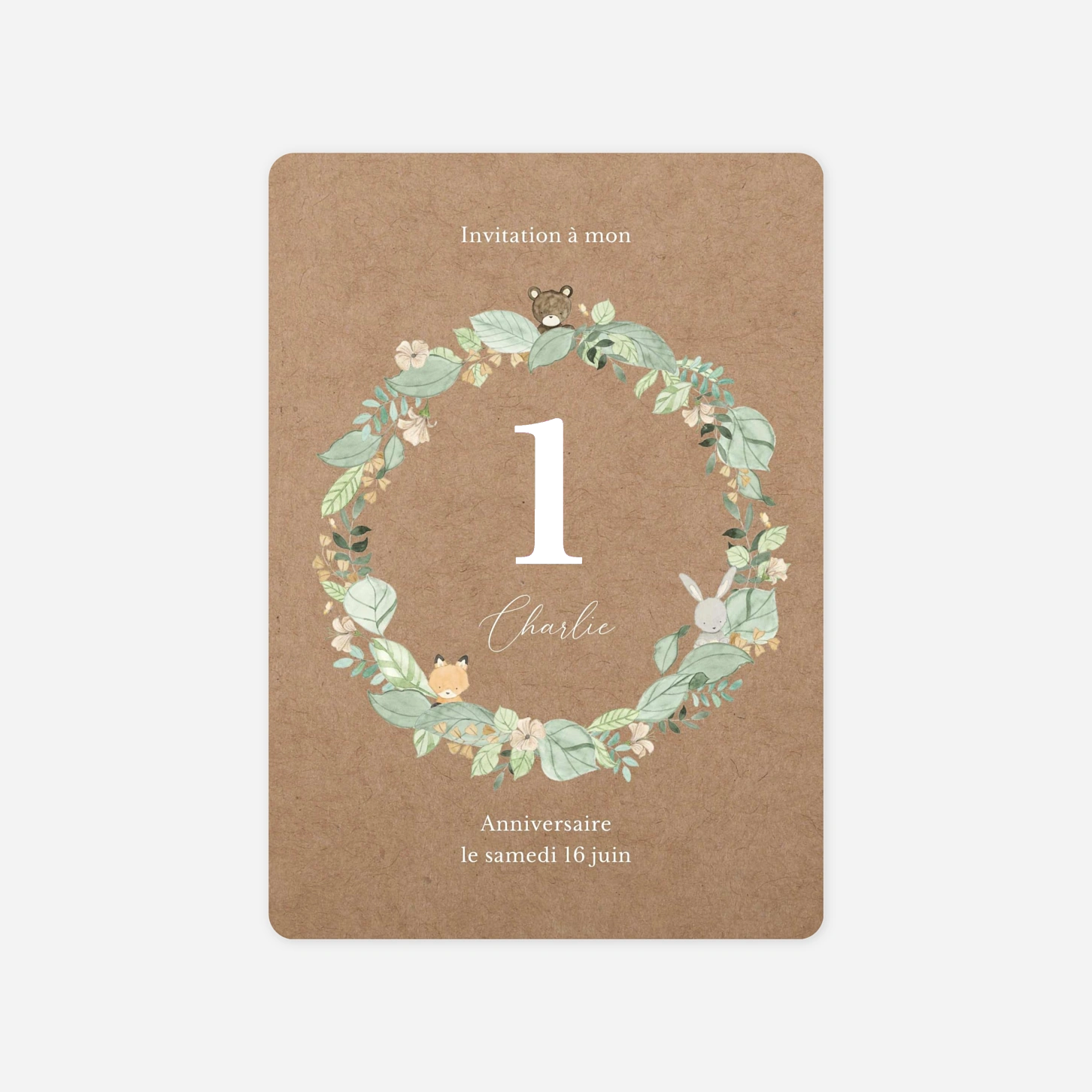 invitation anniversaire enfant Couronne étoilée