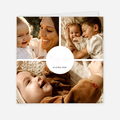 Faire-part naissance Collage du cœur