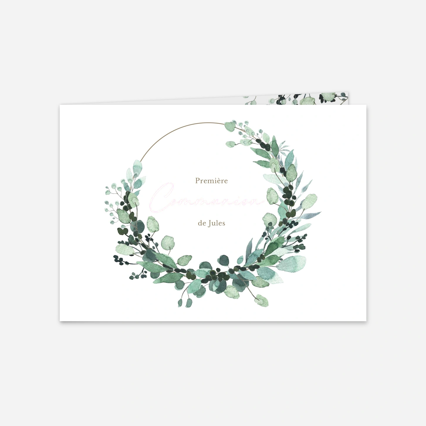 Invitation communion Couronne Botanique