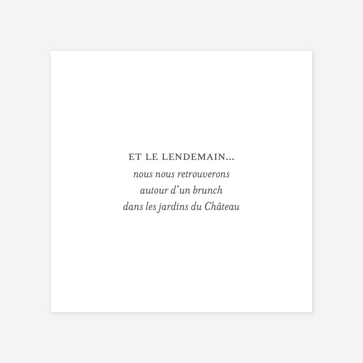 Carton d'invitation Chic