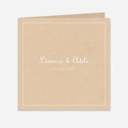 Faire-part naissance Classique liseré jumeaux photos