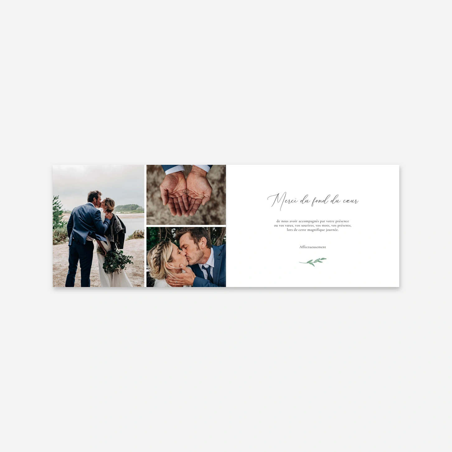 Carte de remerciements Couronne d'eucalyptus