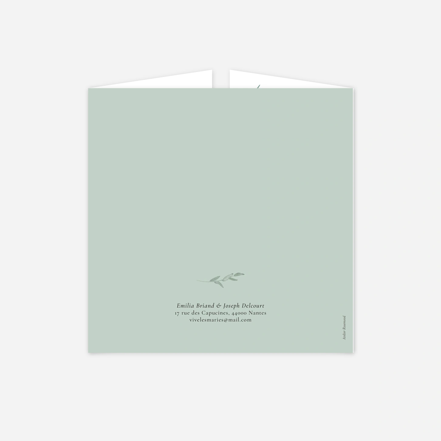 Faire-part mariage Couronne d'eucalyptus