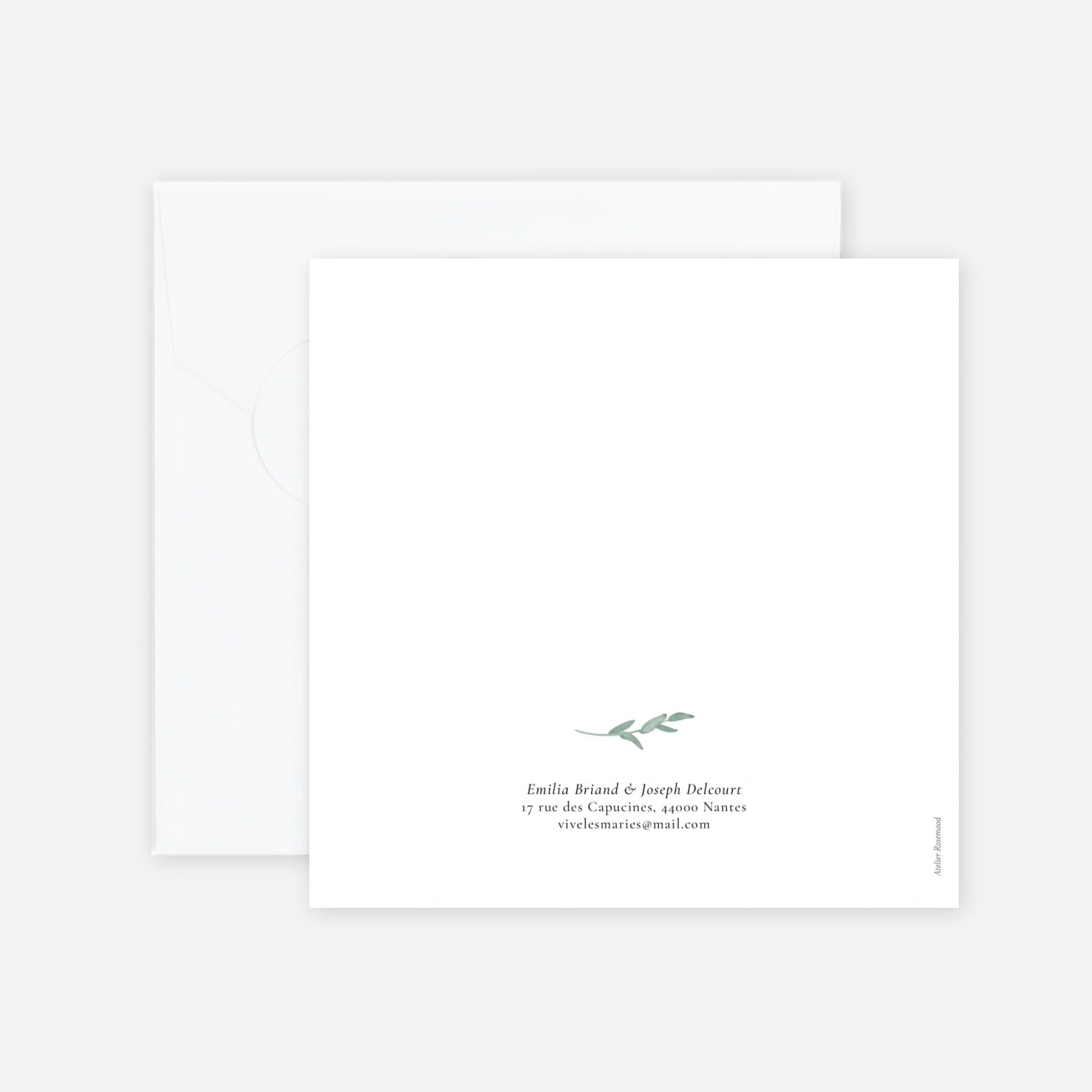 Faire-part mariage Couronne d'eucalyptus