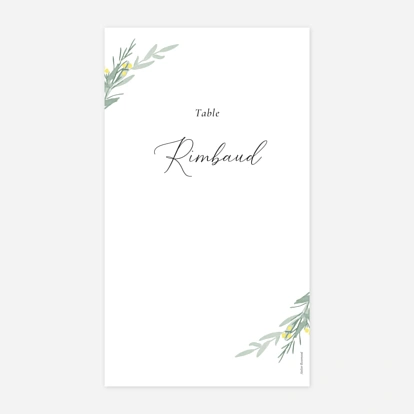 Marque-table mariage Couronne d'eucalyptus