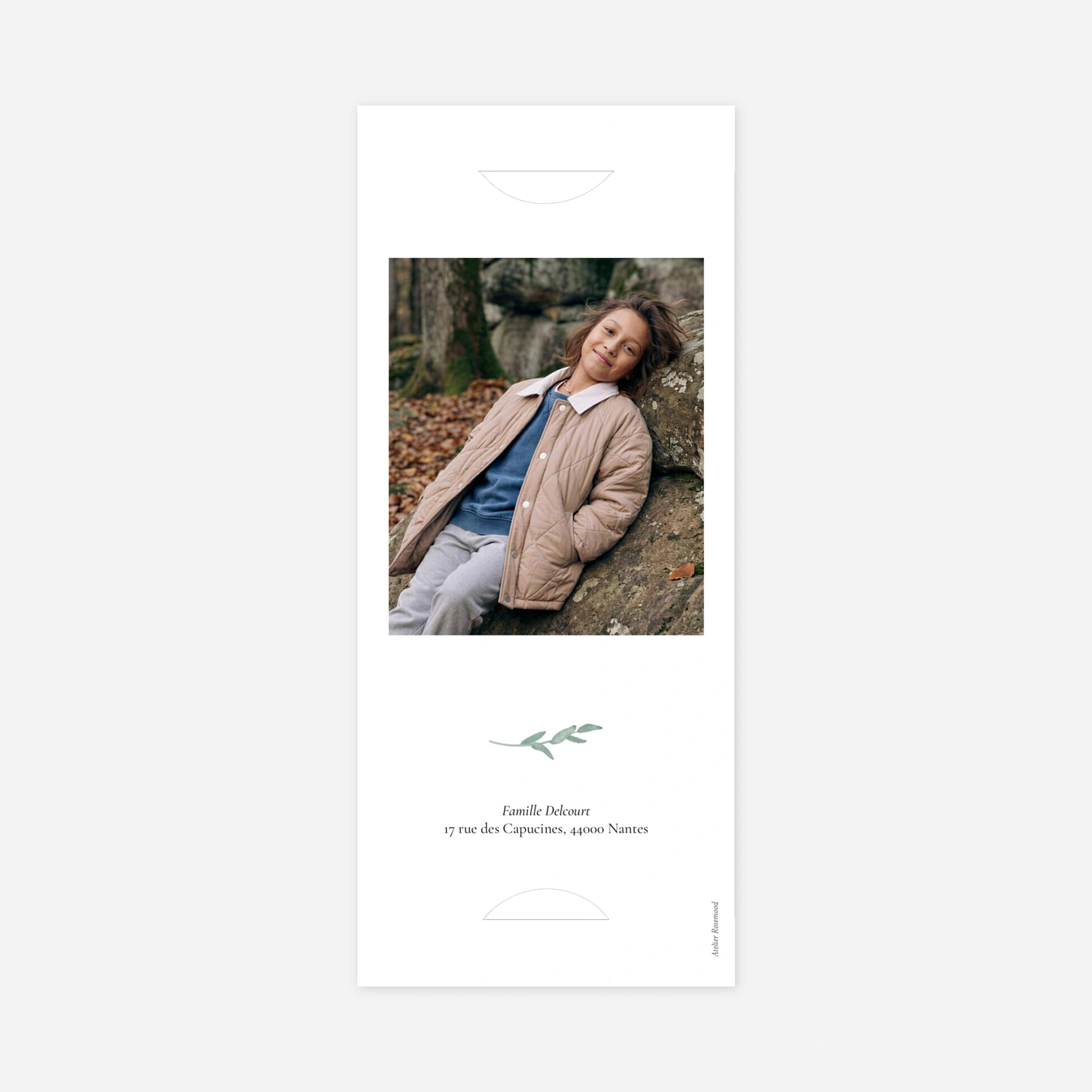 Carte de voeux Couronne d'eucalyptus