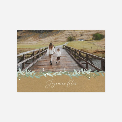 Carte de voeux Couronne d'eucalyptus