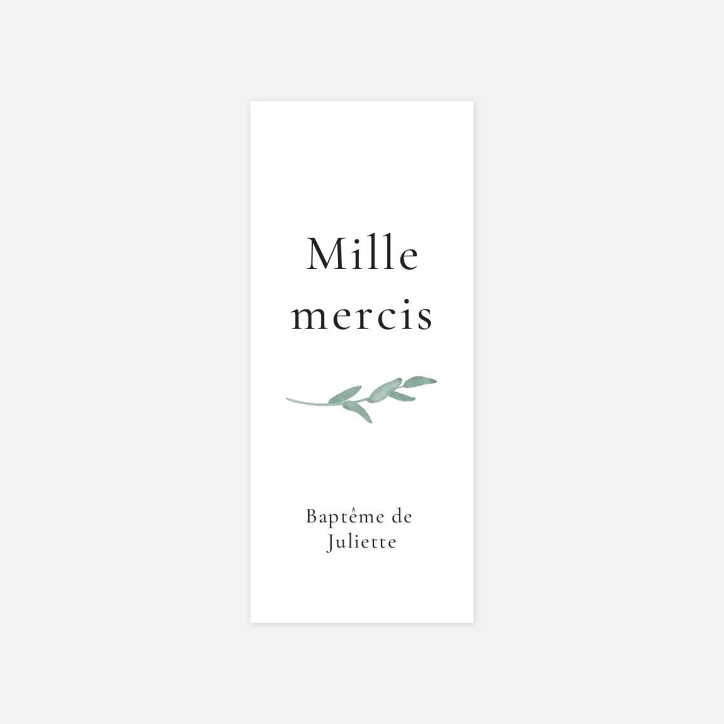 Stickers pour enveloppes baptême Couronne d'eucalyptus