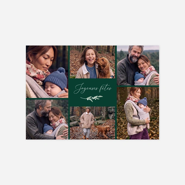 Couronne d'eucalyptus multiphoto