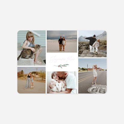 Carte de voeux Couronne d'eucalyptus multiphoto