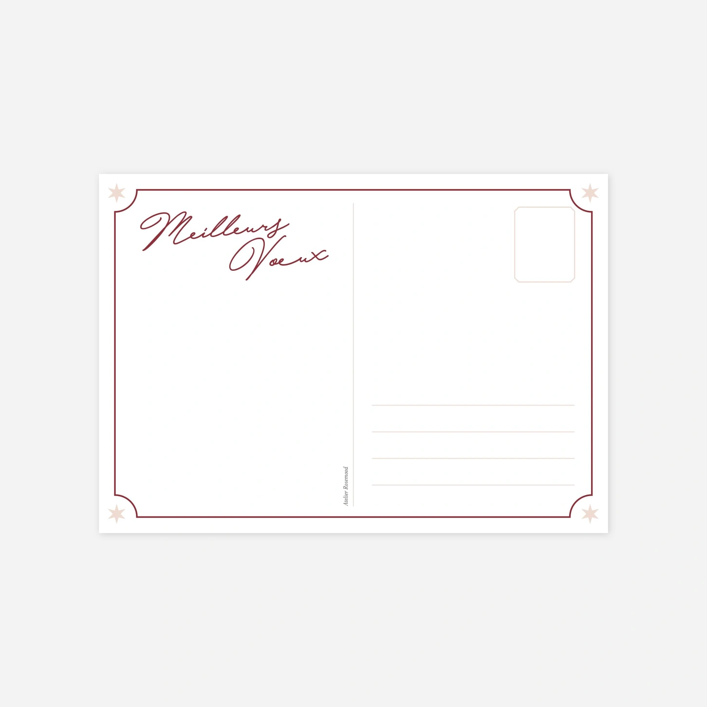 Carte de voeux Courrier enchanté