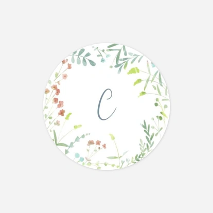 Stickers naissance Couronne florale