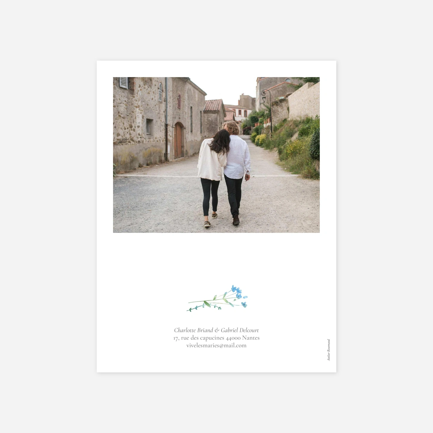 Faire-part mariage Couronne florale