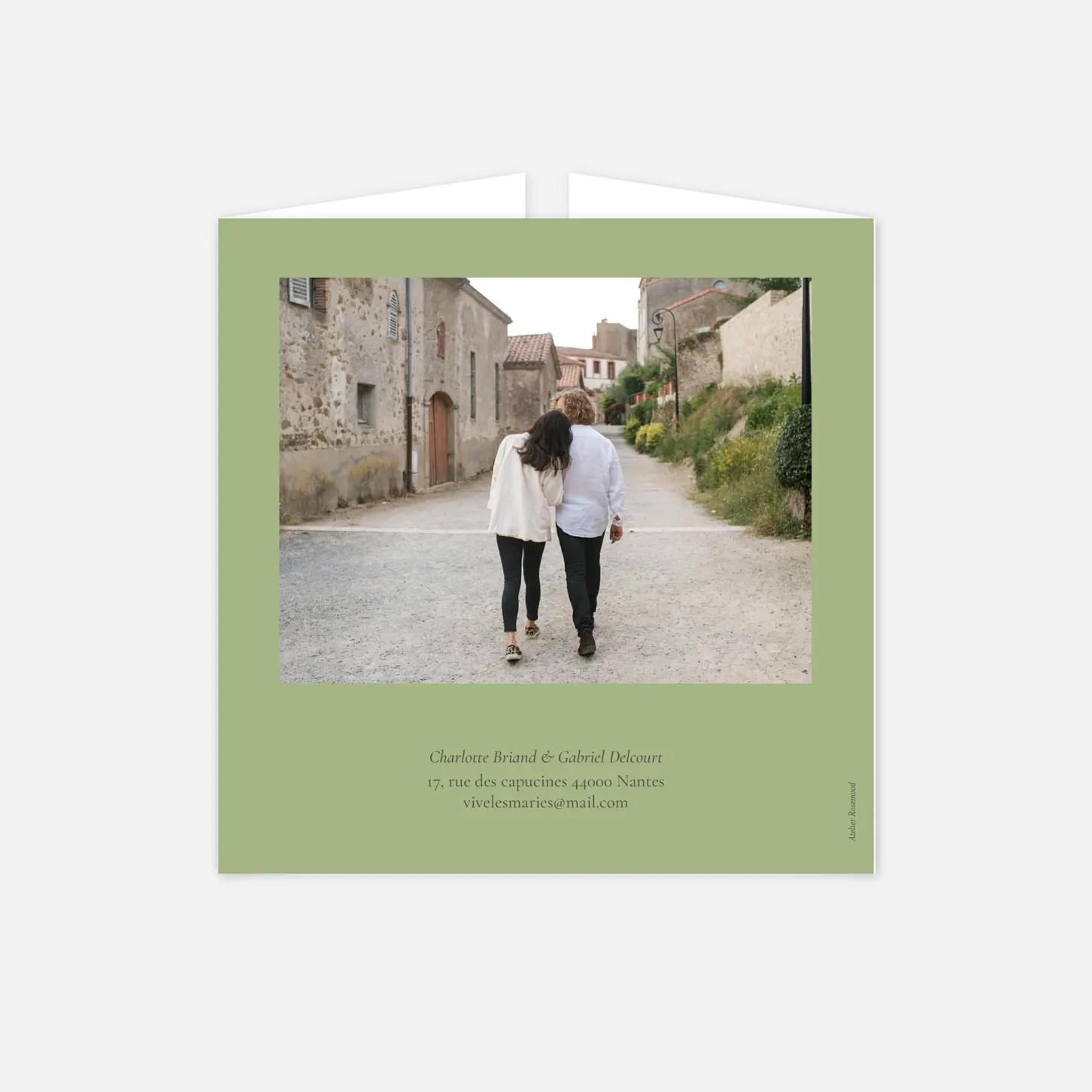 Faire-part mariage Couronne florale