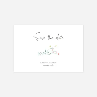 Save the date Couronne florale