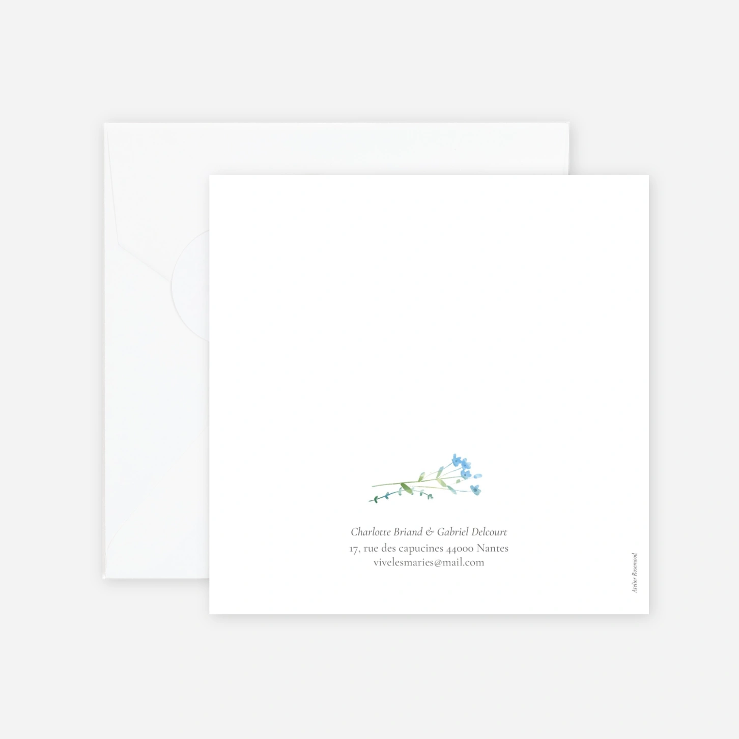 Faire-part mariage Couronne florale photo
