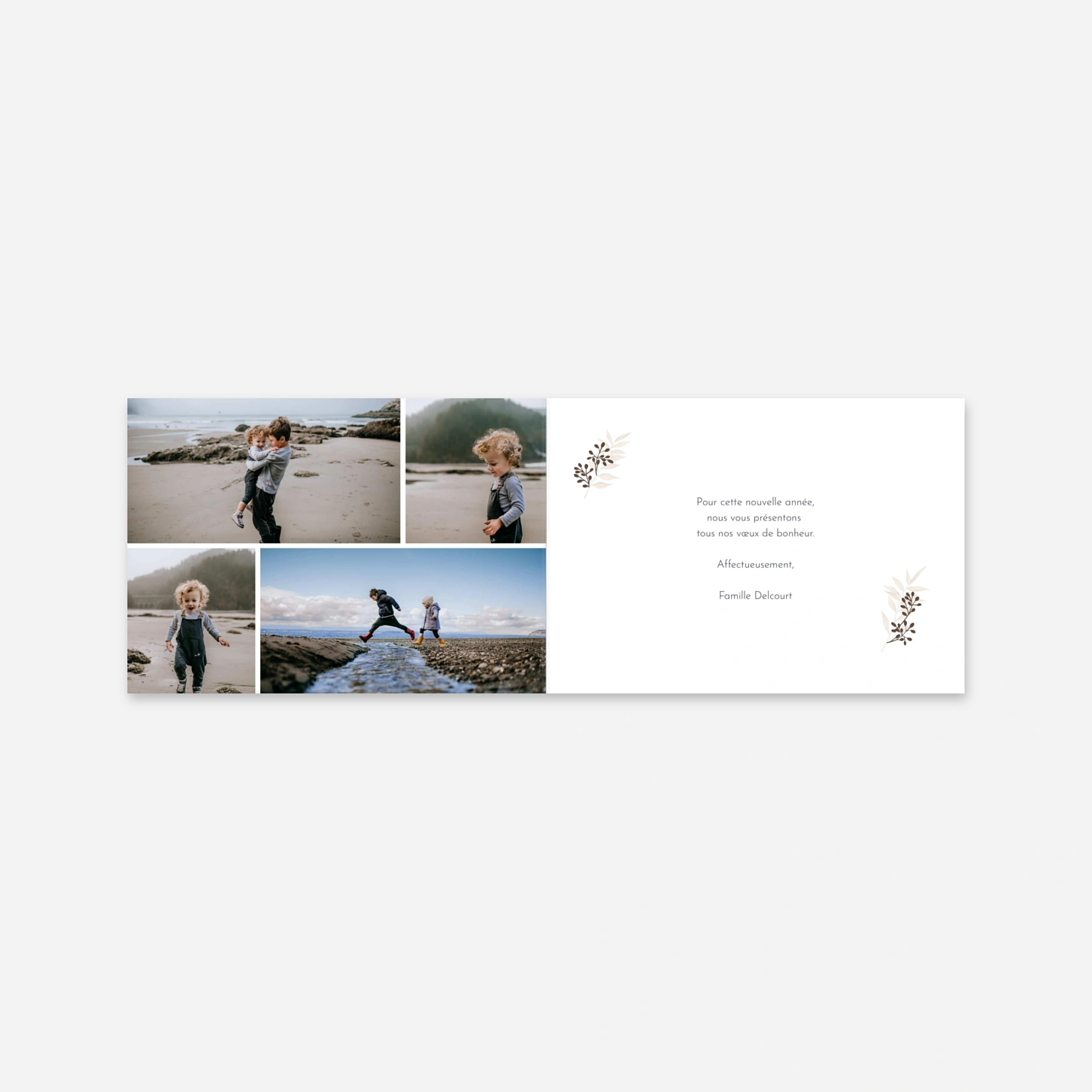 Carte de voeux Couronne hivernale