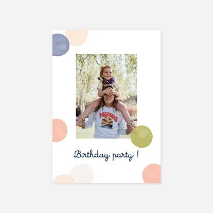 invitation anniversaire Confettis