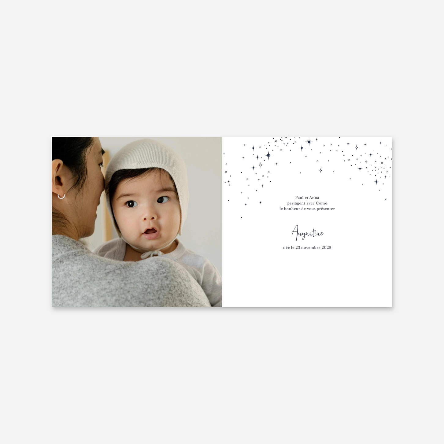 Faire-part naissance Constellation
