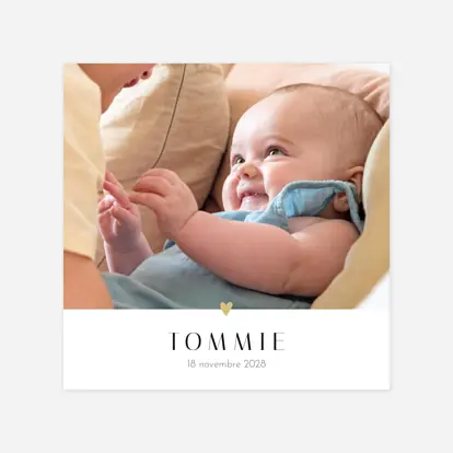 Faire-part de naissance Cœur d'or