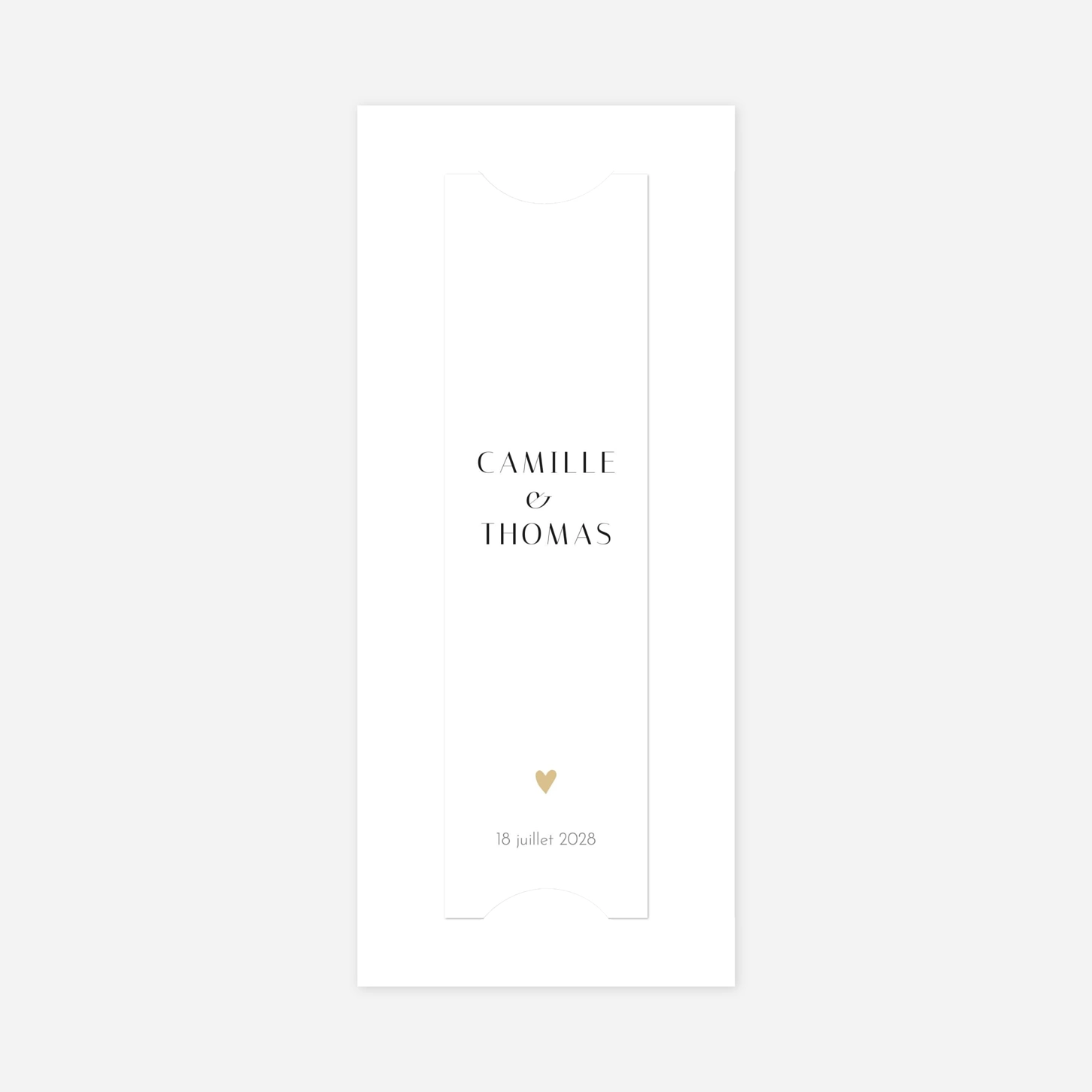 Carte de remerciements Cœur d'or