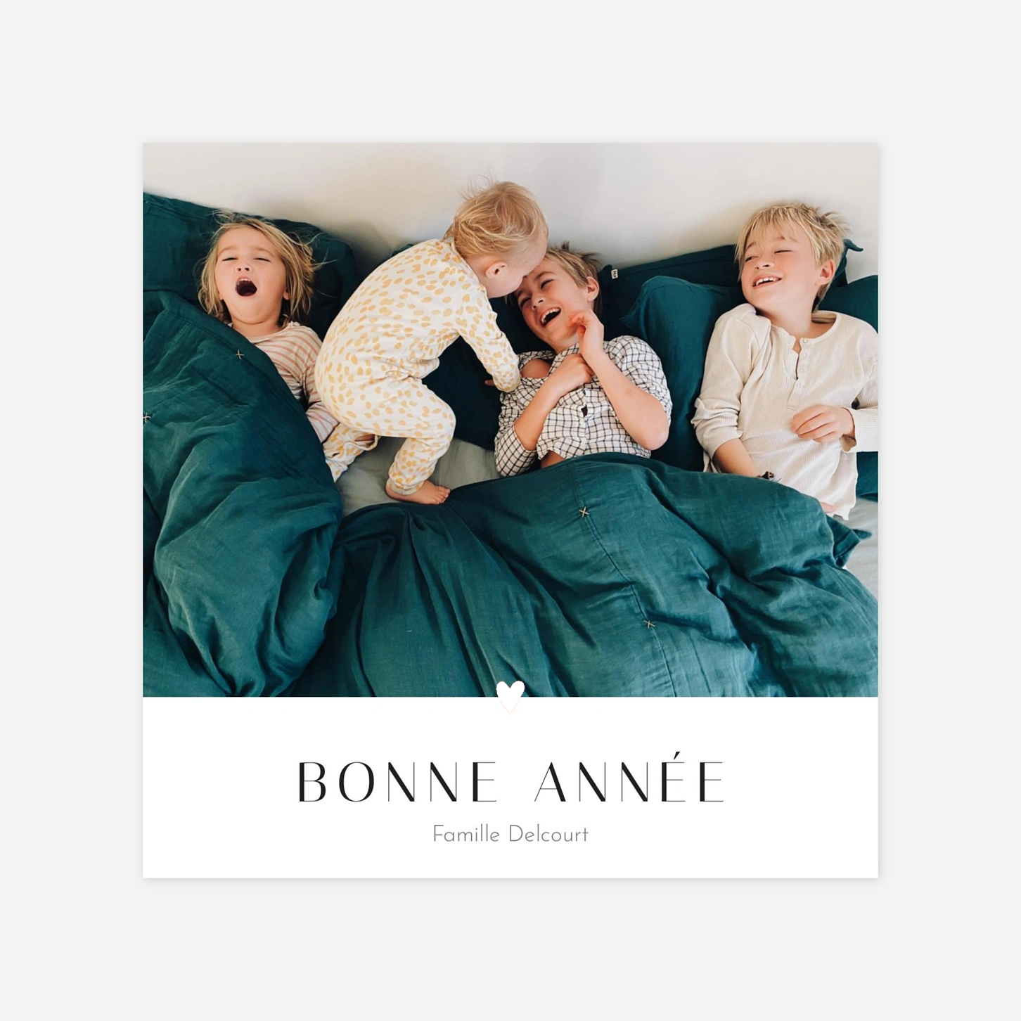 Carte de voeux Cœur d'or