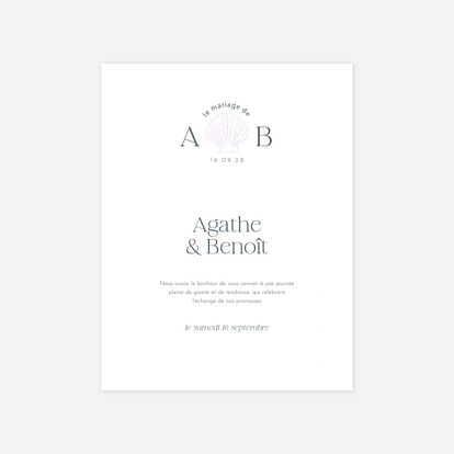 Faire-part mariage Coquillage