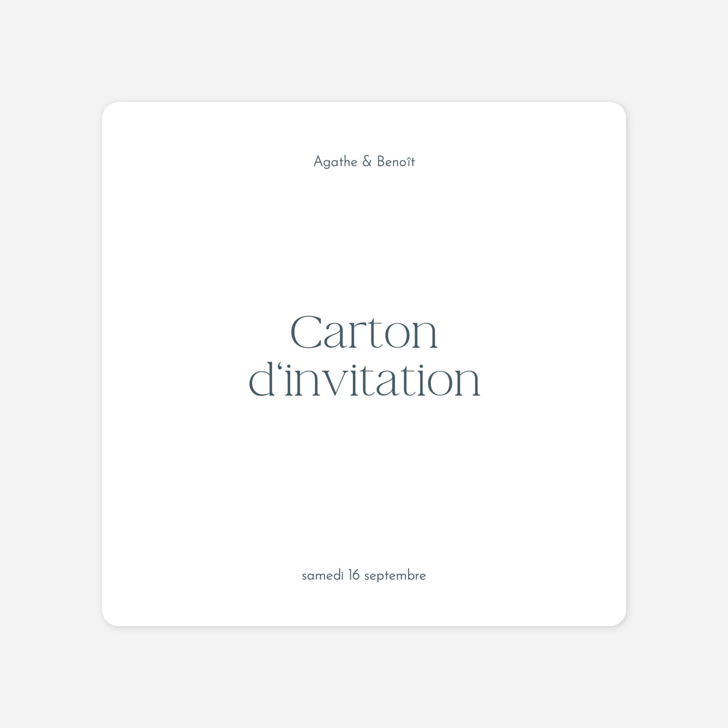 Carton d'invitation Coquillage