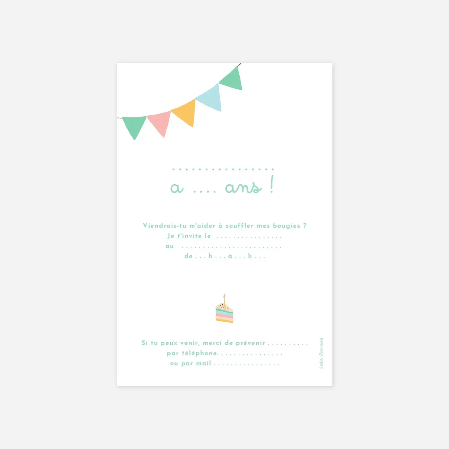 invitation anniversaire enfant Cotillons