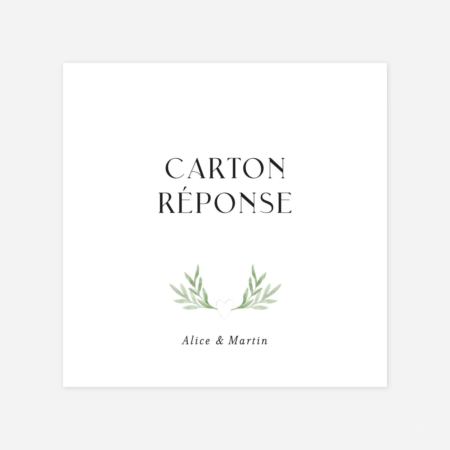 Carton réponse Cœur végétal