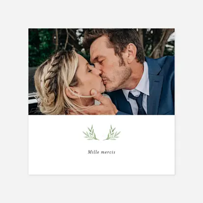 Carte de remerciements Cœur végétal II