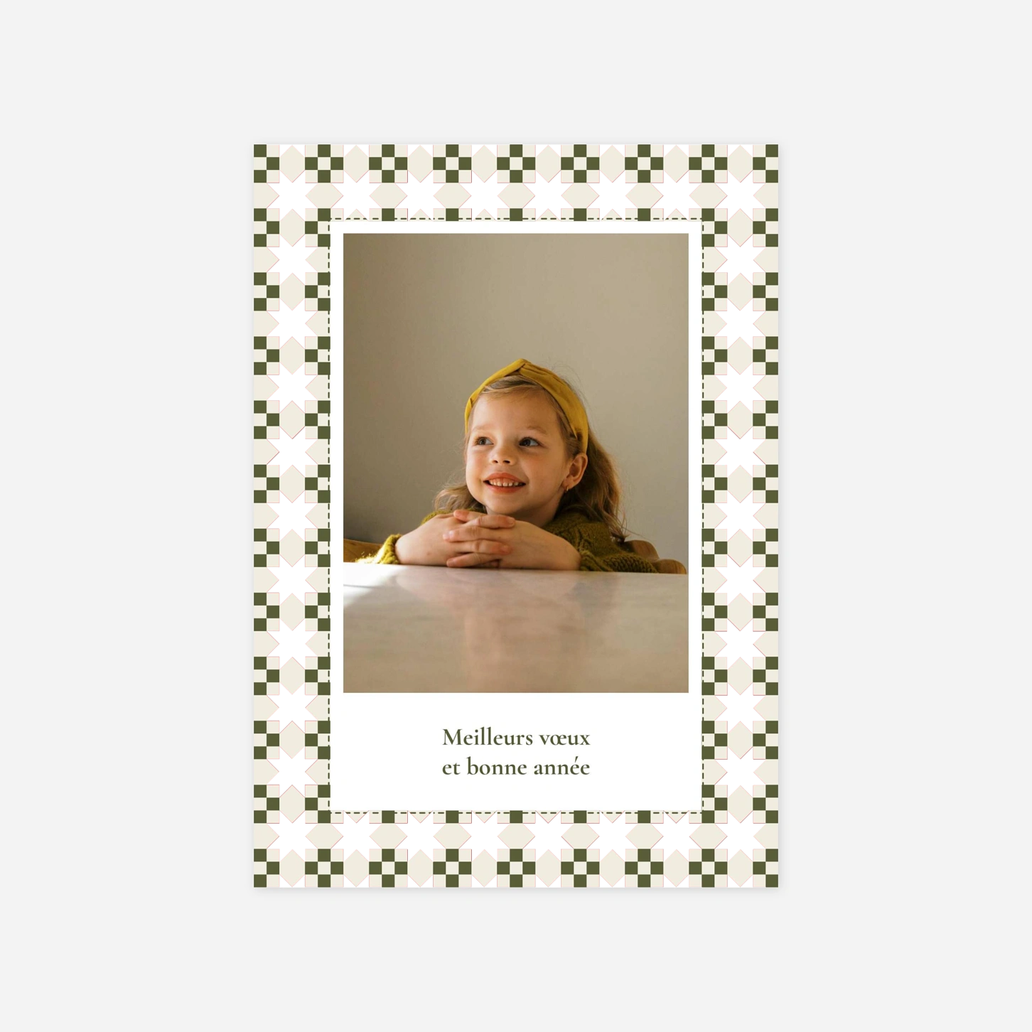 Carte de voeux Cadre Patchwork