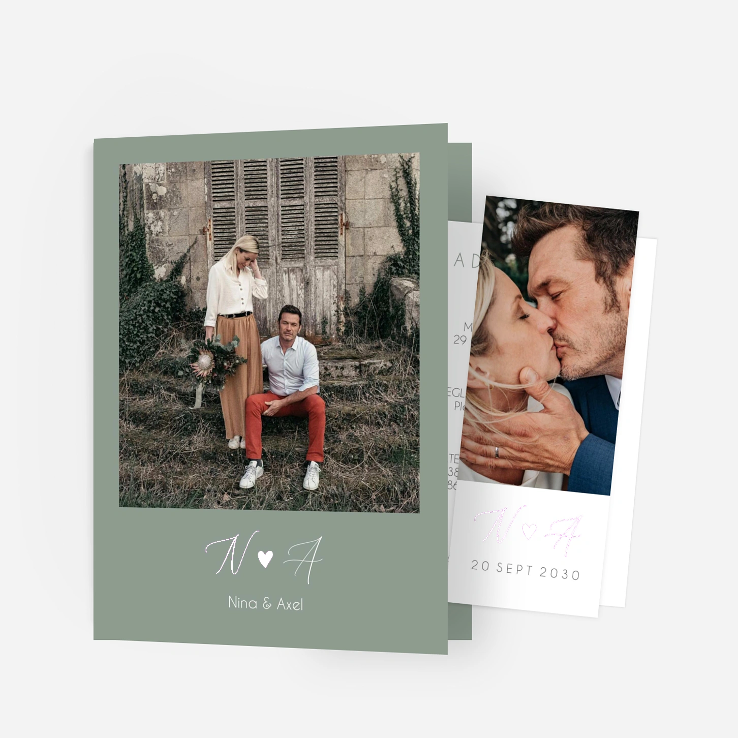 Faire-part mariage Cœur Sauvage