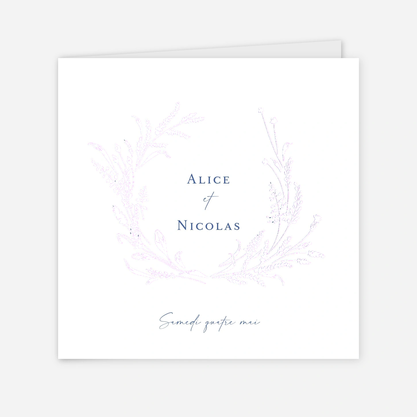 Faire-part mariage Couronne traditionnelle