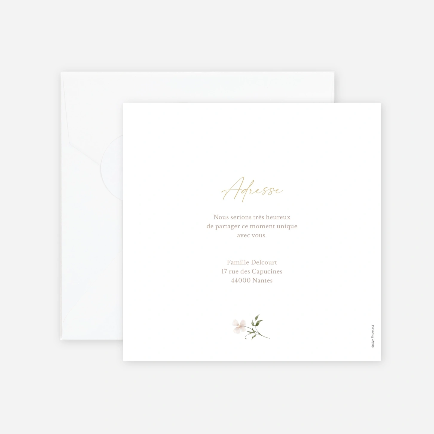 Faire-part baptême Doux baptême