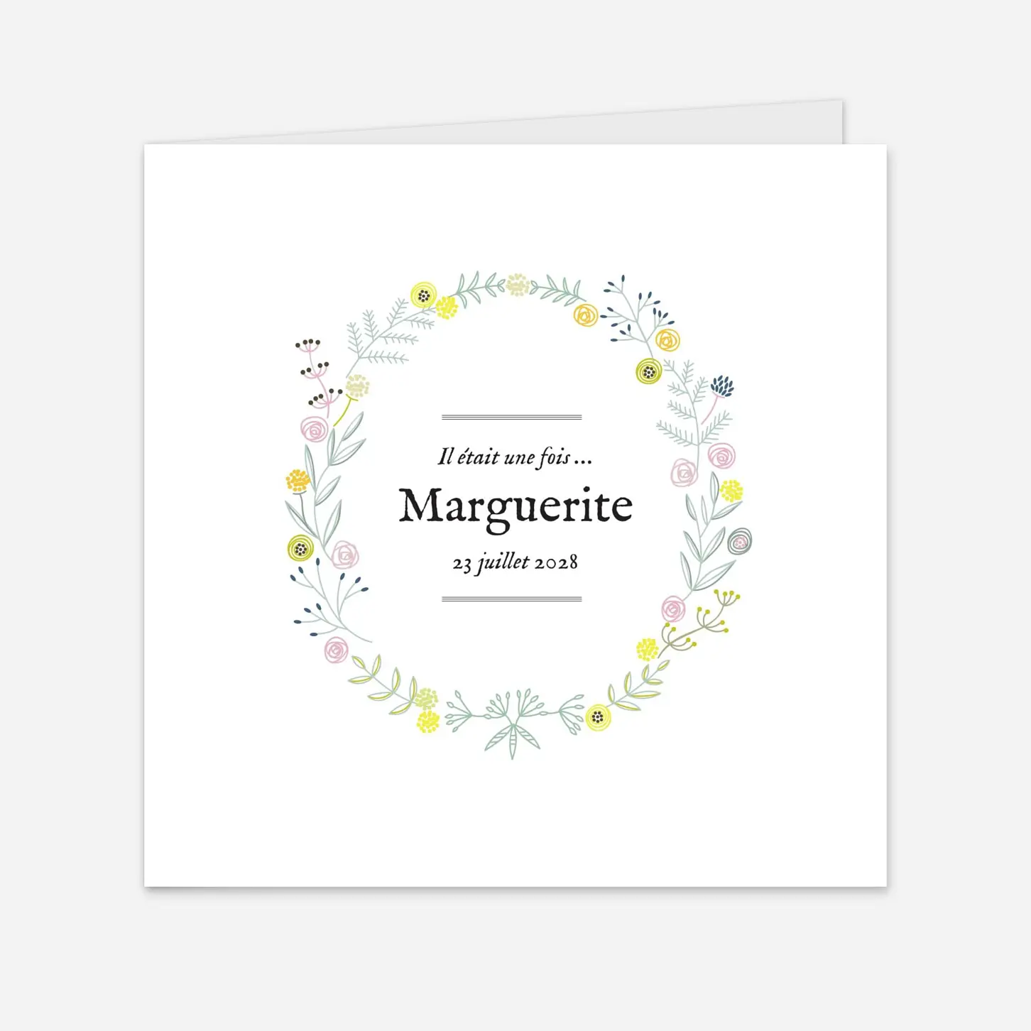 Faire-part naissance Douceur champêtre