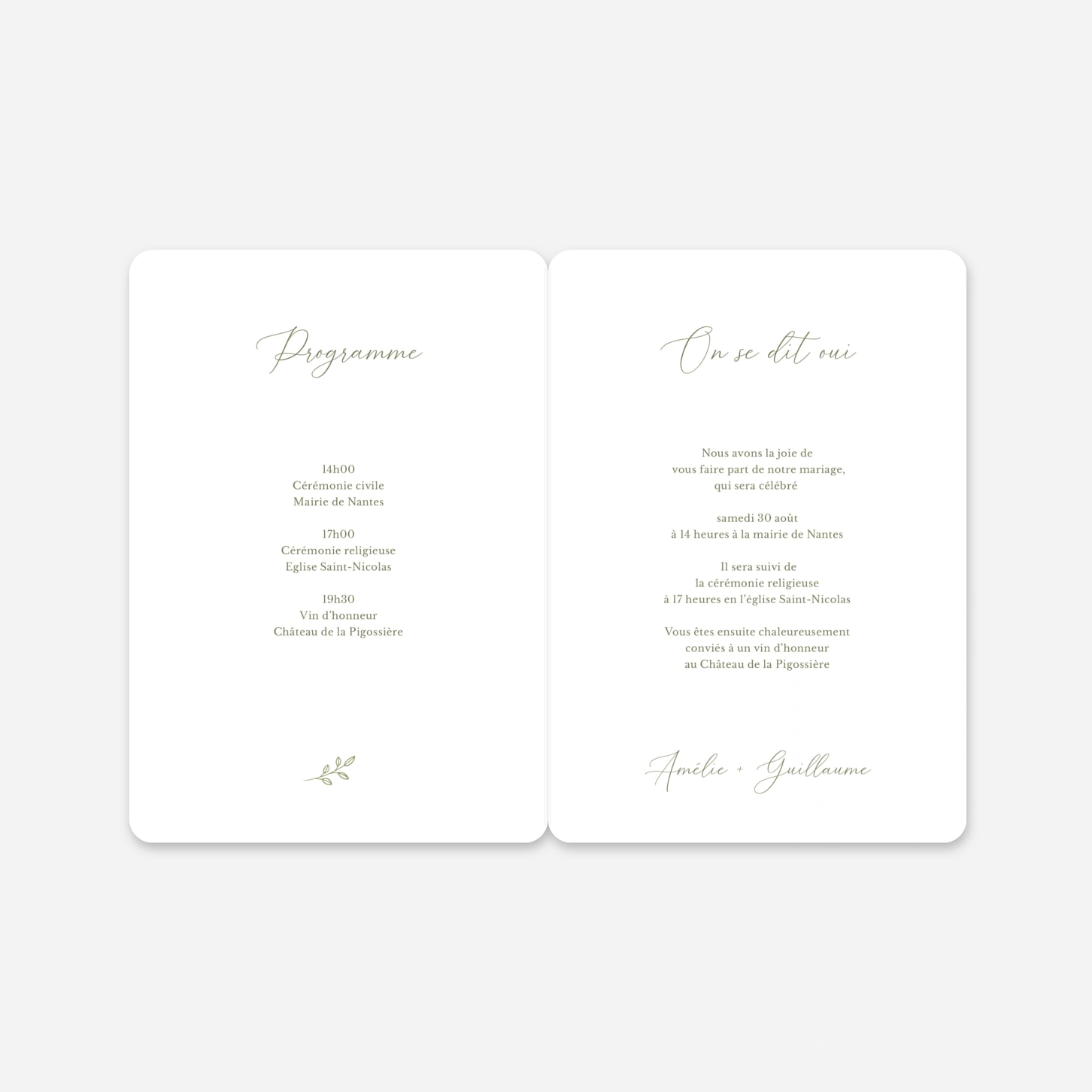 Faire-part mariage Douce Union