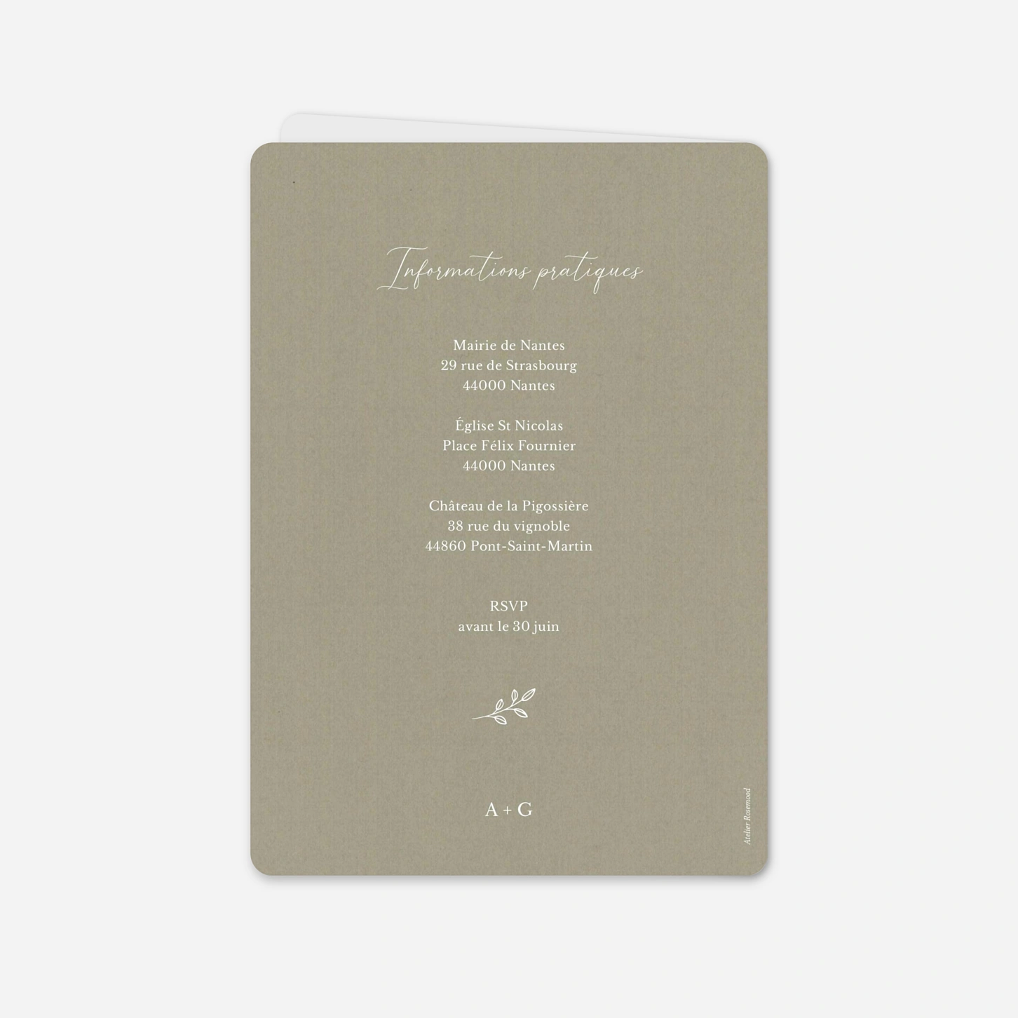 Faire-part mariage Douce Union
