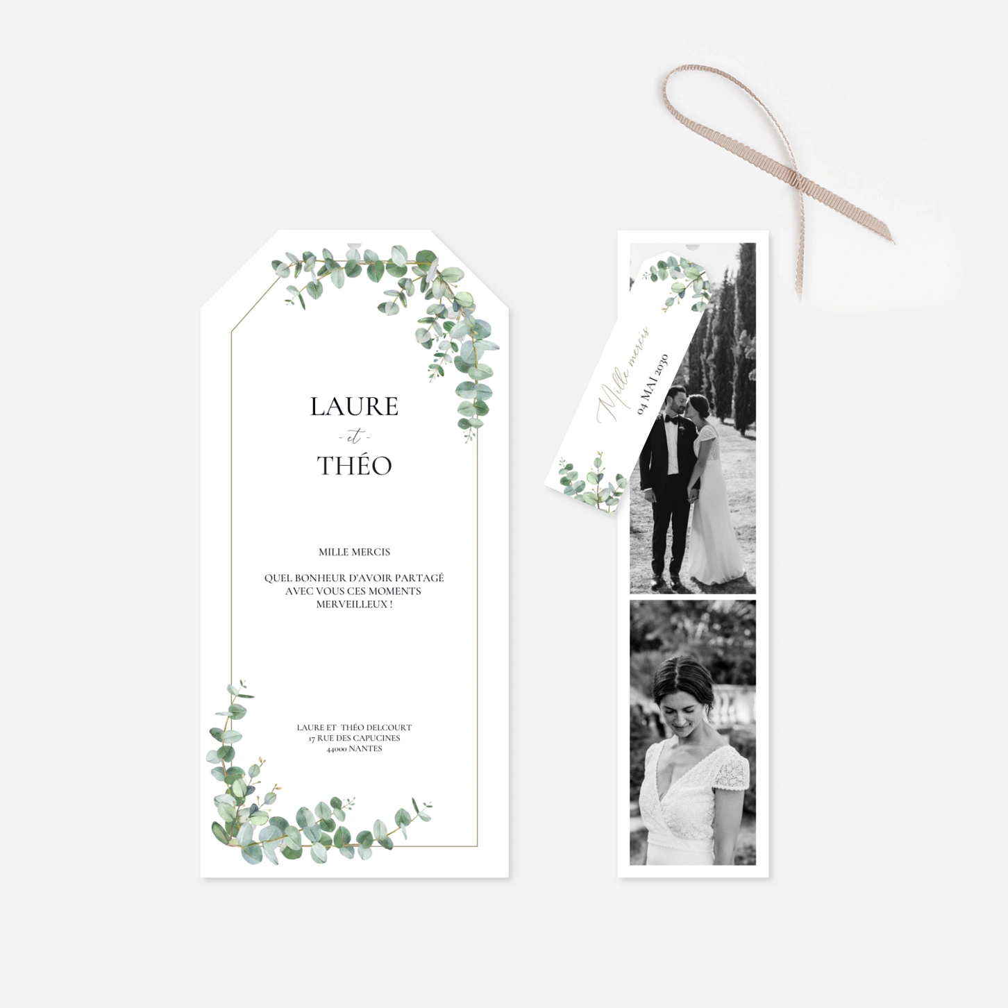 Carte de remerciements Douce verdure