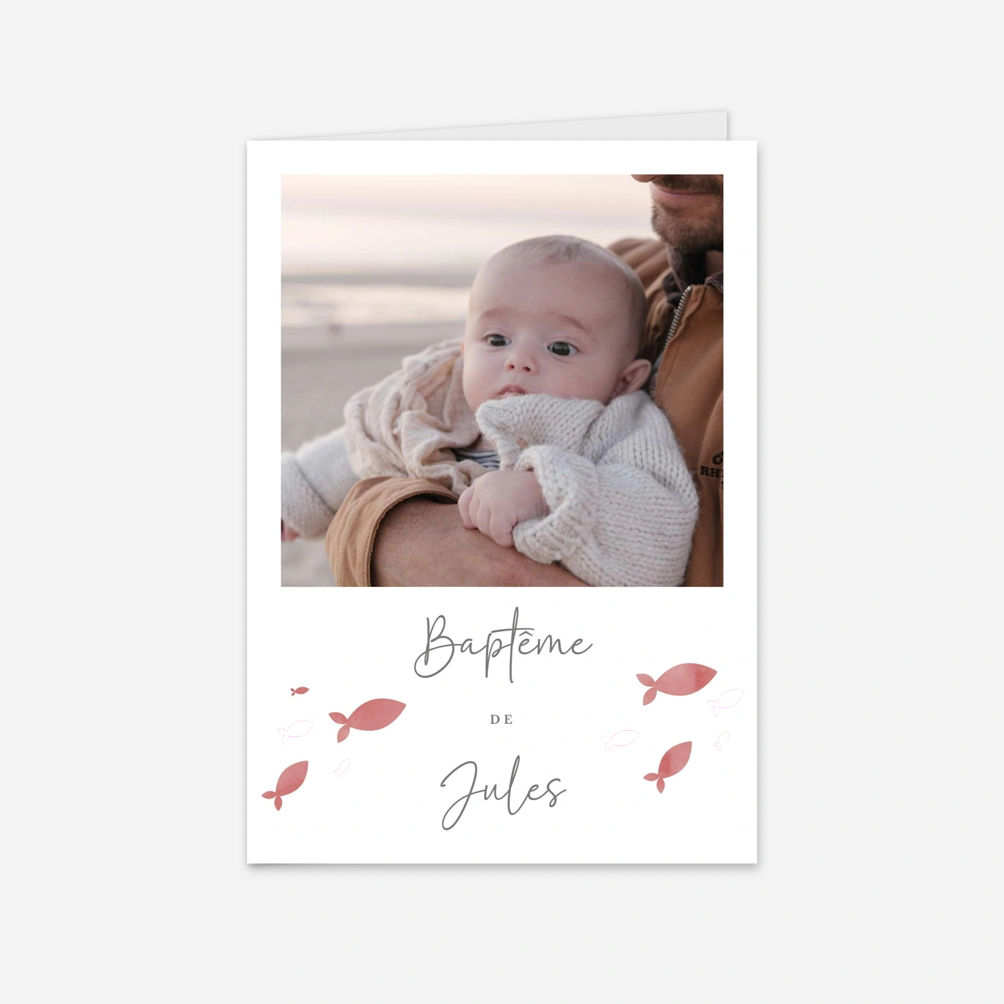 Faire-part baptême Douce aquarelle