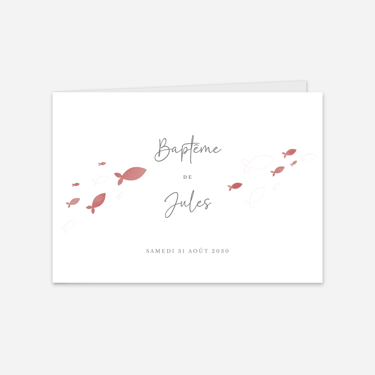 Faire-part baptême Douce aquarelle