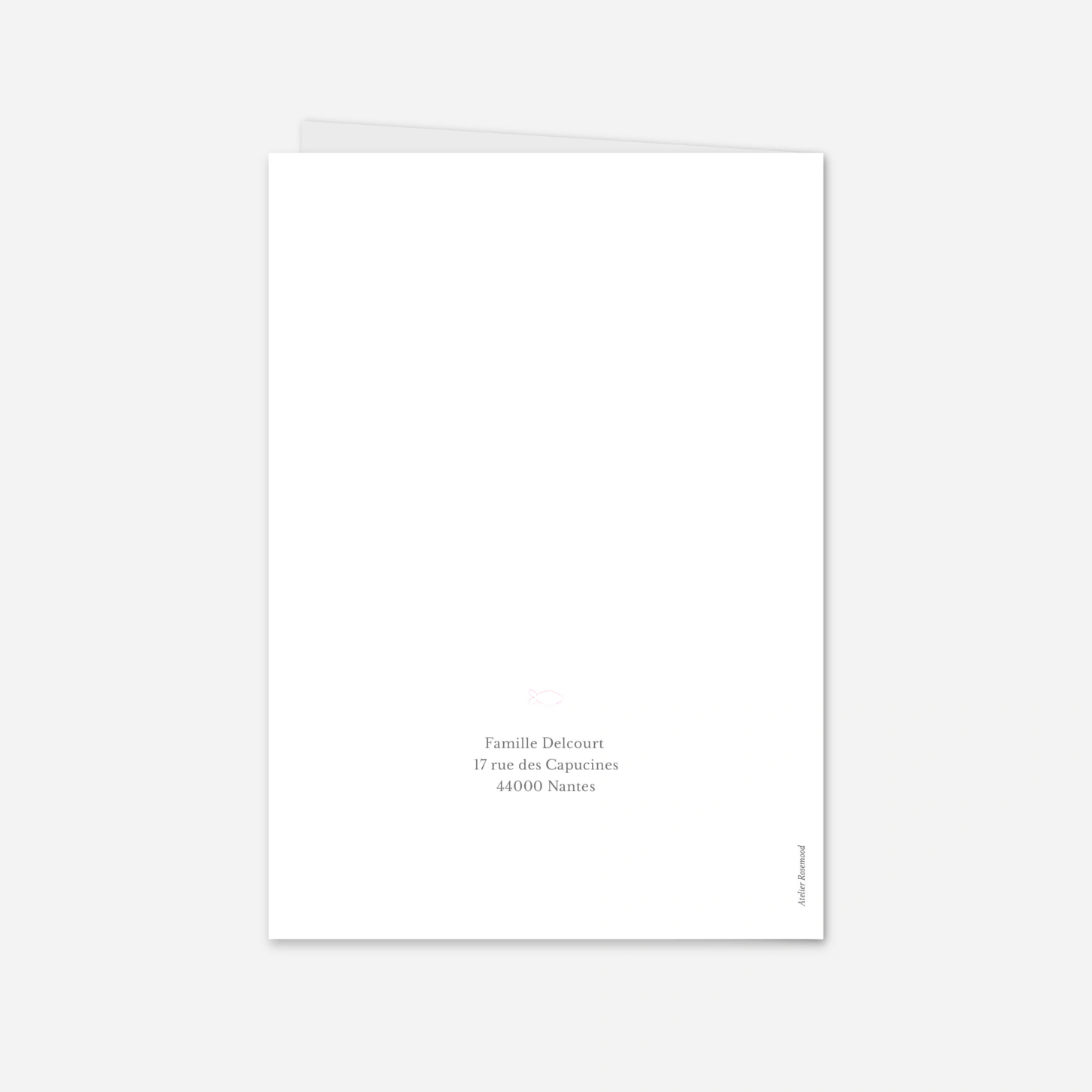 Faire-part baptême Douce aquarelle