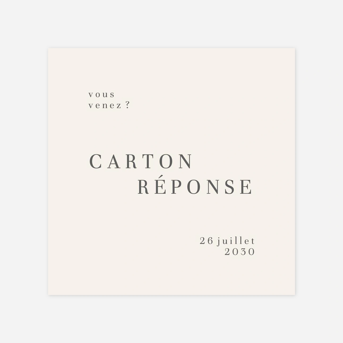 Carton réponse Délicatesse florale