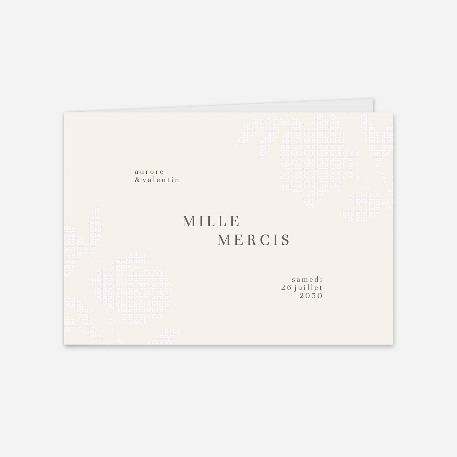 Carte de remerciements Délicatesse florale
