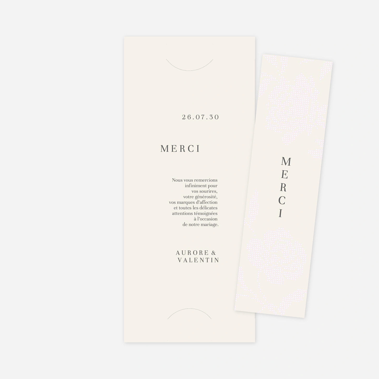 Carte de remerciements Délicatesse florale