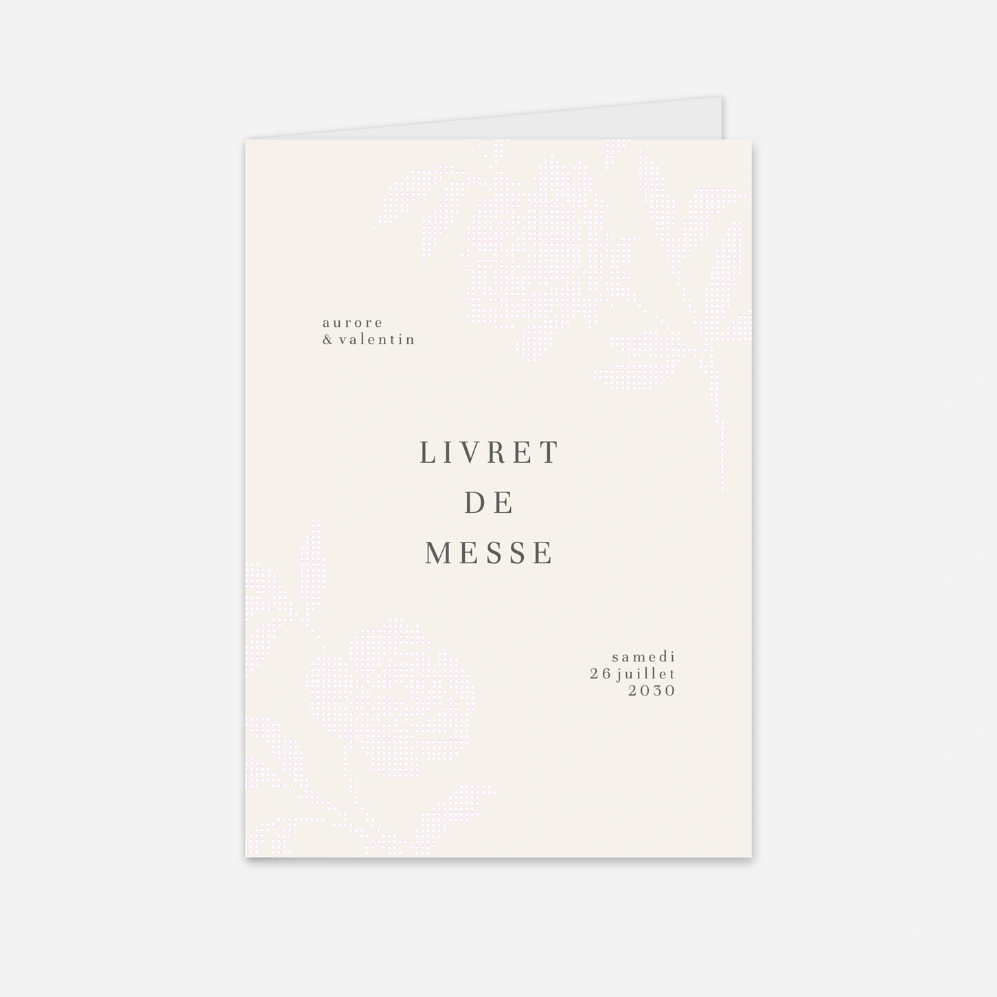 Livret de messe mariage Délicatesse florale
